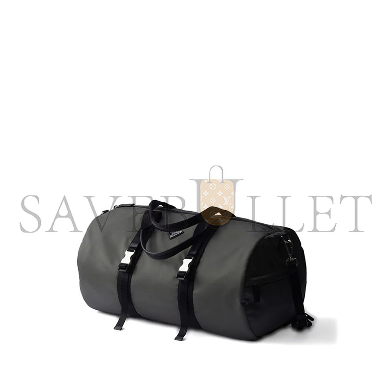 Pra*a re-nylon and saffiano leather duffle bag 2vc015 (50*27*27cm)